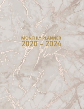 2020-2024 Monthly Planner: Monthly Schedule Organizer, Agenda Planner For The Next Five Years, 60 Months Calendar, 5 Year Appointment Notebook With Marble Cover (5 Year Planners 2020-2024)