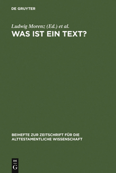 Hardcover Was ist ein Text? [German] Book