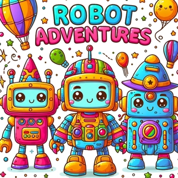 Paperback Robot Adventures: Fun and Easy Robot Coloring Book for Kids Book