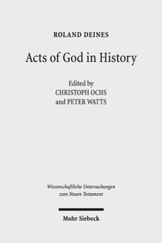 Hardcover Acts of God in History: Studies Towards Recovering a Theological Historiography Book