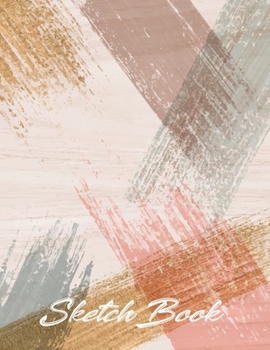 Sketch Book: decent color Brush Stripes Cover | Drawing book Sketchbook Journal & Notebook | 150 pages 8.5x11 inches| for drawing, painting, sketching and doodling