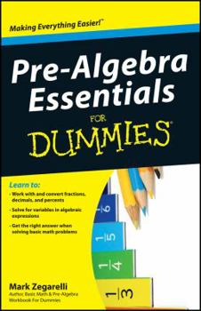 Paperback Pre-Algebra Essentials for Dummies Book