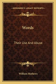 Paperback Words: Their Use And Abuse Book