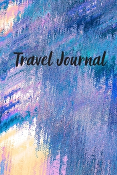 Travel Journal - 6x9 inch blank lined journal abstract blue cover