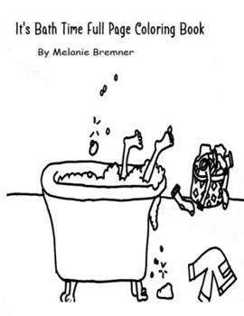 Paperback It's Bath Time Full Page Coloring Book