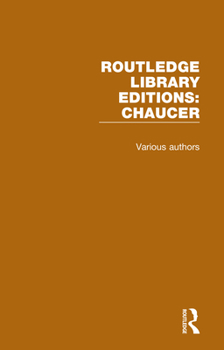 Hardcover Routledge Library Editions: Chaucer Book