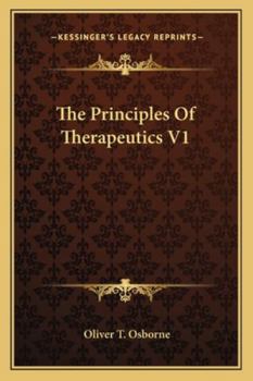 Paperback The Principles Of Therapeutics V1 Book