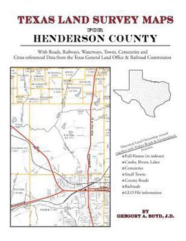 Paperback Texas Land Survey Maps for Henderson County Book