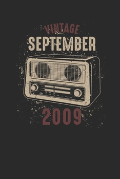 Paperback Vintage September 2009: Dotted Bullet Notebook - Birthday Gift or Anniversary Gift Idea Book