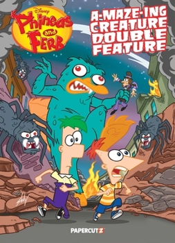 Paperback Phineas and Ferb's A-Maze-Ing Creature Double Feature Book