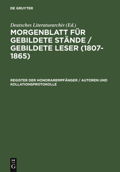 Hardcover Register der Honorarempfänger / Autoren und Kollationsprotokolle [German] Book