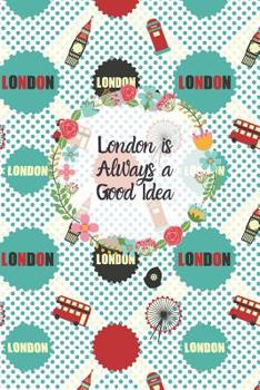 London is Always a Good Idea: Blank Lined Notebook Journal - Light Pink