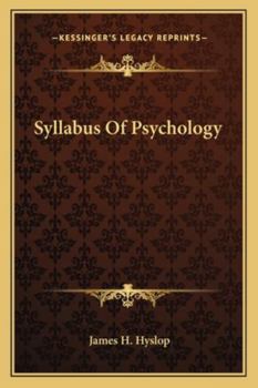 Paperback Syllabus Of Psychology Book