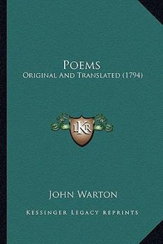 Paperback Poems Poems: Original and Translated (1794) Book