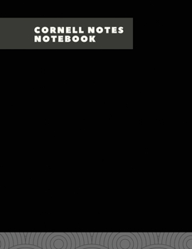 Cornell Notes Notebook: Note Taking System Student for School and University  (Index and Numbered Pages) - Simple Minimalist Black Cover