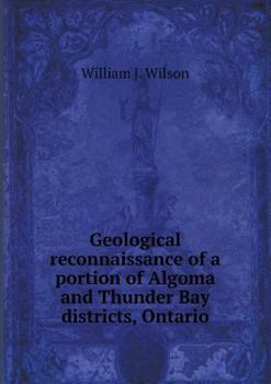 Paperback Geological Reconnaissance of a Portion of Algoma and Thunder Bay Districts, Ontario Book