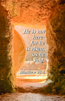 Paperback Easter Bulletin: He Is Risen (Package of 100): Matthew 28:6 (Kjv) Book