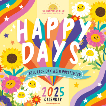 Calendar 2025 The Happiness Club Wall calendar: Plastic Free Packaging Book