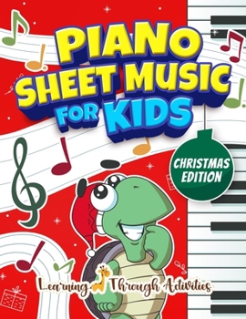 Paperback Christmas Piano Sheet Music For Kids Book