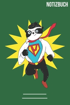 Notizbuch quadratisch Super Panda: A5  Notebook • 111 Seiten  • Extra  Kalender 2020 •  Einzigartig •  Kariert •  Karriert •  karo  • Geschenk • Geschenkidee (German Edition)