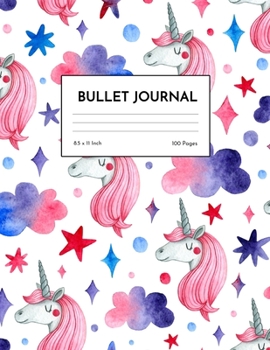 Paperback Bullet Journal: Cute Unicorn Dot Grid Notebook - Dotted Note Pad for Kids, Girls, Teens, Tweens, Women - Gifts for Birthday and Christ Book