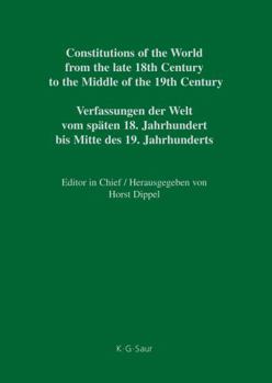 Hardcover Georgia – Kansas (Constitutions of the World from the late 18th Century to the Middle of the 19th Century) Book