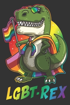 2020 Week To View Dated Planner Diary: 6x9 Inches Paperback LGBT T-Rex Dino Dinosaur LGBTQ Flag