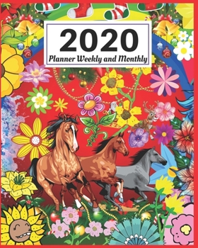 2020 Planner Weekly and Monthly: Daily Agenda and Organizer - Simple Dated Week and Month Calendar with To-Do List Pages - Cute Cat Lover Floral Doodle Design (2020 Weekly and Monthly Horse Planners)