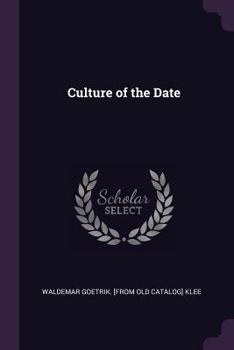 Paperback Culture of the Date Book