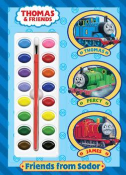 Paperback Friends from Sodor (Thomas & Friends) [With Paint Brush and Paint Box] Book