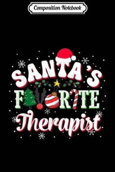 Composition Notebook: Santa's Favorite Therapist Christmas Candy Deer Xmas Ball  Journal/Notebook Blank Lined Ruled 6x9 100 Pages