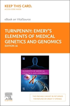 Misc. Emery's Elements of Medical Genetics and Genomics Elsevier E-Book on Vitalsource (Retail Access Card): Emery's Elements of Medical Genetics and Genomi Book