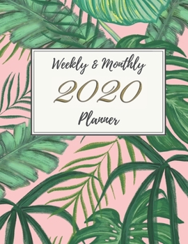 Paperback 2020 Weekly & Monthly Planner: Beautiful and Simple Nature Calendar Organizer with Inspirational and Motivational Quotes Book