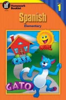 Paperback Spanish Homework Booklet, Elementary, Level 1 Book