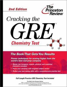Paperback Cracking the GRE Chemistry Test, 2nd Edition Book
