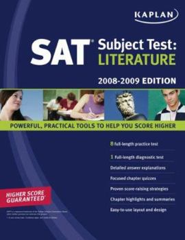 Paperback Kaplan SAT Subject Test: Literature, 2008-2009 Edition Book