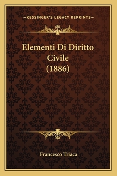 Paperback Elementi Di Diritto Civile (1886) [Italian] Book