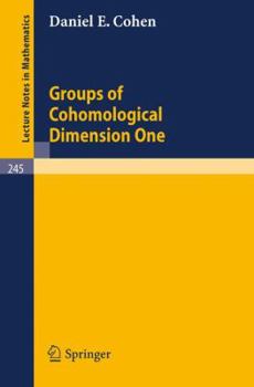 Paperback Groups of Cohomological Dimension One Book