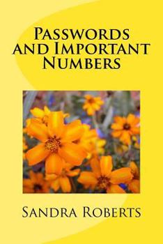 Paperback Passwords and Important Numbers Book