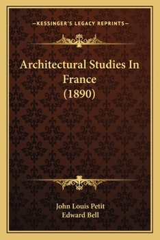 Paperback Architectural Studies In France (1890) Book