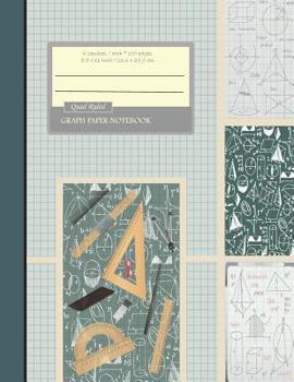 Paperback Graph Paper Notebook: Quad Ruled, Grid Paper Notebook, Graph Paper Composition Books (Large 8.5" x 11") Book