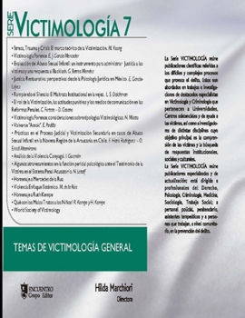 Paperback Victimología 7: Temas de victimología general [Spanish] Book