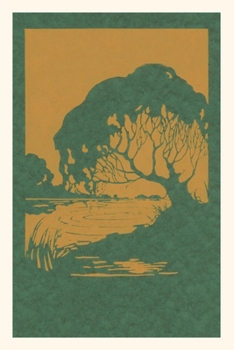 Paperback Vintage Journal Woodcut of Tree and Pond Book