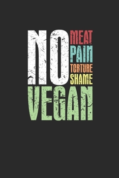 Paperback No Meat: Graph Paper Notebook (6" x 9" - 120 pages) Veganism Notebook Design for Gift / Daily Journals Book