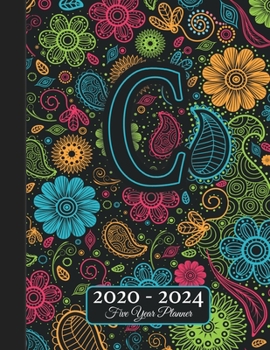 Five Year Planner: Monogram C Voodoo Style Binding I Your Initials Motivational Bullet Planner I 5 Years Appointments, Family Events, Log Book Business I Agenda & Schedule Journal I Christmas Gift