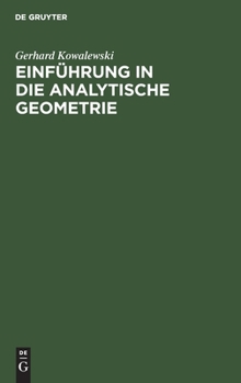 Hardcover Einführung in Die Analytische Geometrie [German] Book