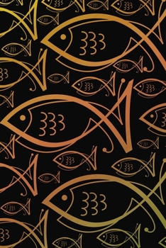 Notebook: Fish symbol, Christian symbols, jesus fish symbol, spiritual diary, notebook with fish. Format A5, 120 pages, discreet light grey lined