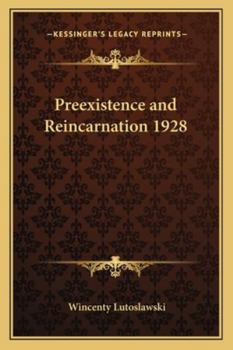 Paperback Preexistence and Reincarnation 1928 Book