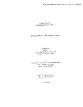 Paperback New Rtm/Ri Resins for the Hsct Book