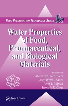Hardcover Water Properties of Food, Pharmaceutical, and Biological Materials Book